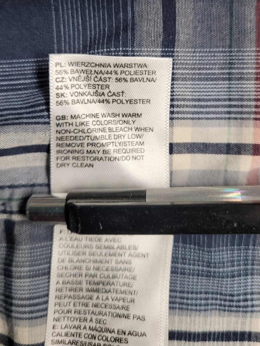 The North Face Men's XXL Navy Plaid Button Down Shirt-Quality-Office to Outdoors - Picture 5 of 7